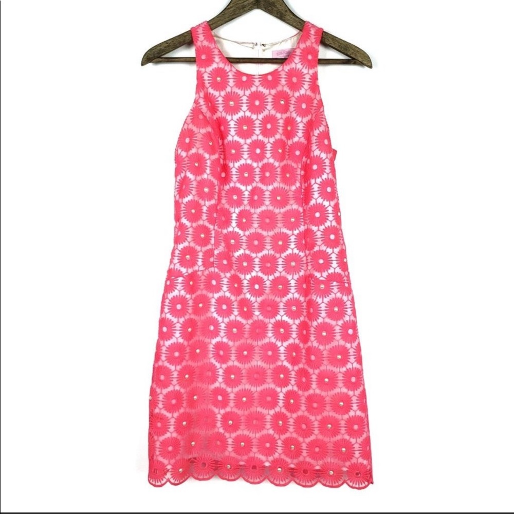 Lilly Pulitzer fiesta pink pearl dress